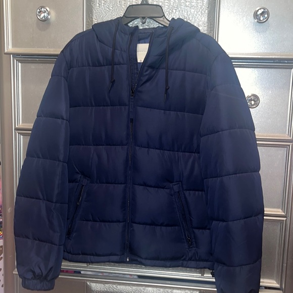 Men Aeropostale bomber jacket. Color blue size medium - Picture 1 of 2